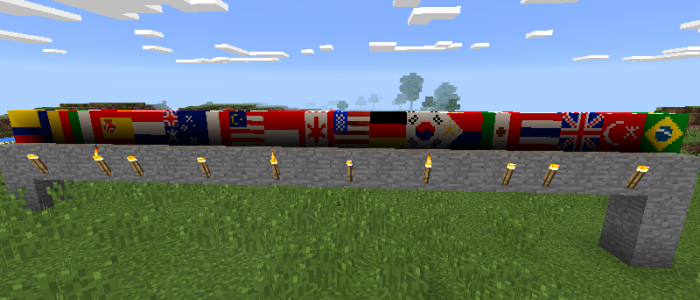 Countries Banners Mod!!! V1 (adds flags of countries such as: U.S., Brazil, Turkey, UK, Mexico, +)